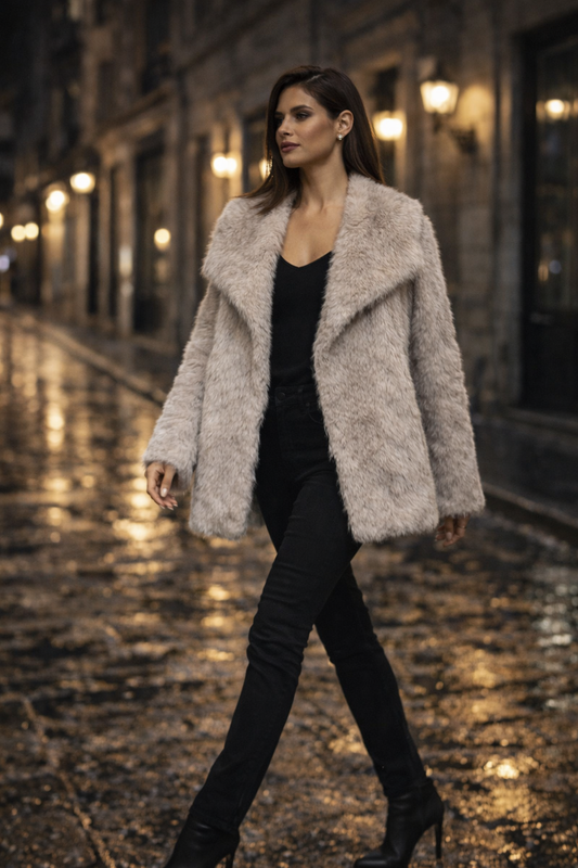 Esmeralda | Abrigo de piel sintética premium.