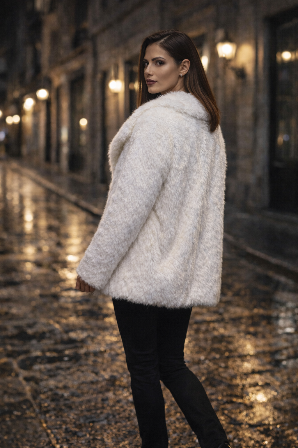 Esmeralda | Abrigo de piel sintética premium.