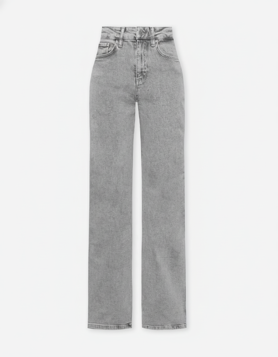 Aitana - Vaquero de Corte Acampanado Gris