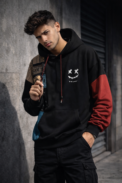 Axel - Sudadera Urbana Patchwork con Capucha