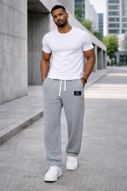 Andre — Pantalones de pierna ancha con cintura ajustable