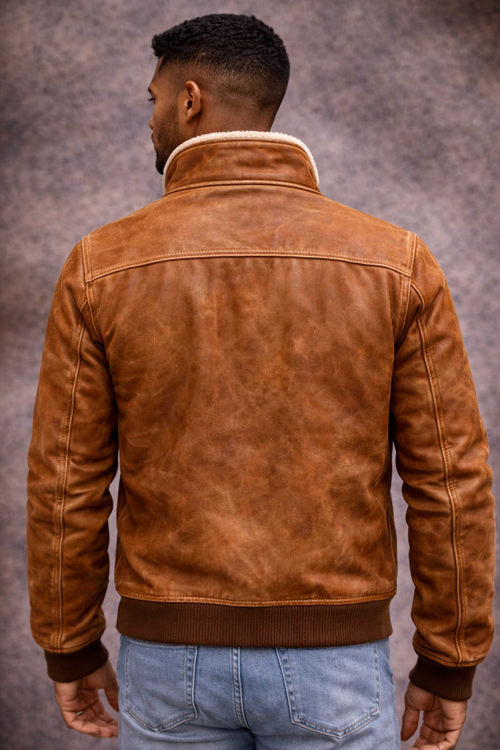 AURELIO| CHAQUETA DE CUERO TÉRMICO