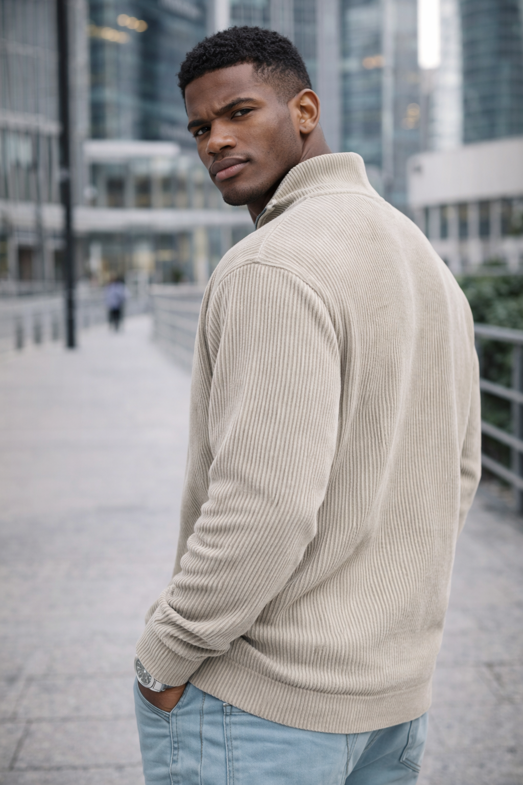 Bruno | Suéter moderno de media cremallera