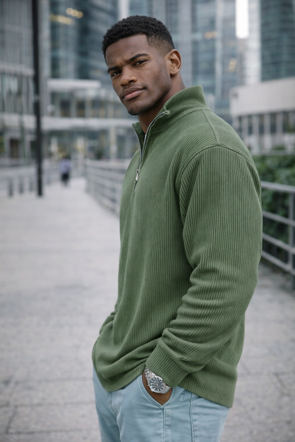 Bruno | Suéter moderno de media cremallera