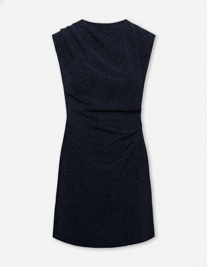 Renata - Vestido Glitter Azul Oscuro