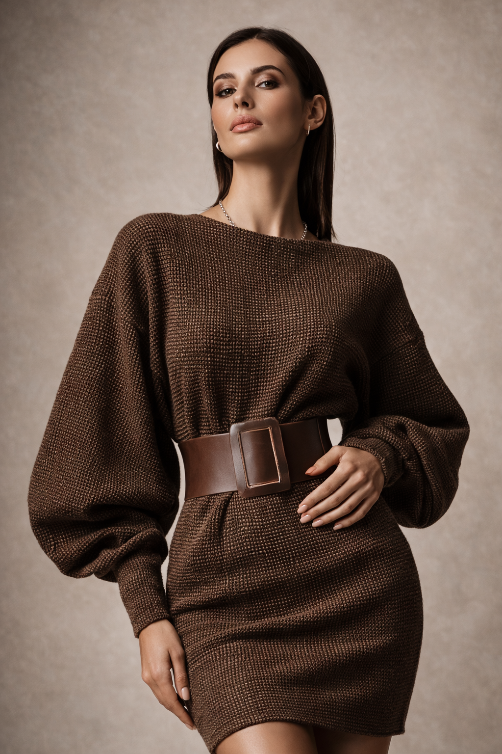 LIVIA | Vestido corto de punto elegante