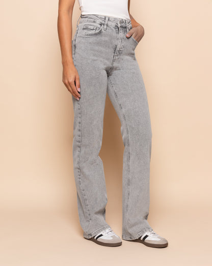 Aitana - Vaquero de Corte Acampanado Gris