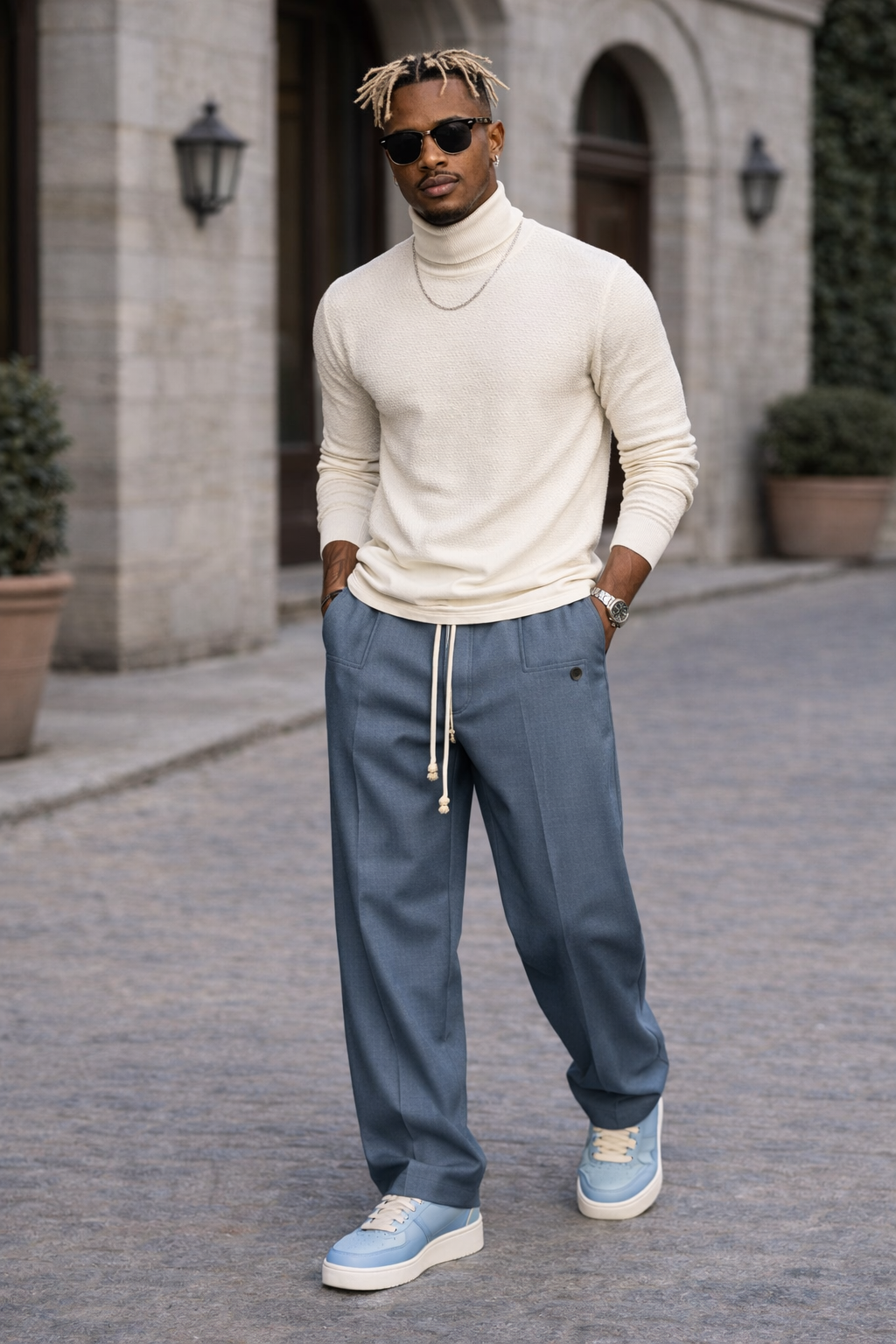 Marco - Pantalón Elegante con Cordón Ajustable