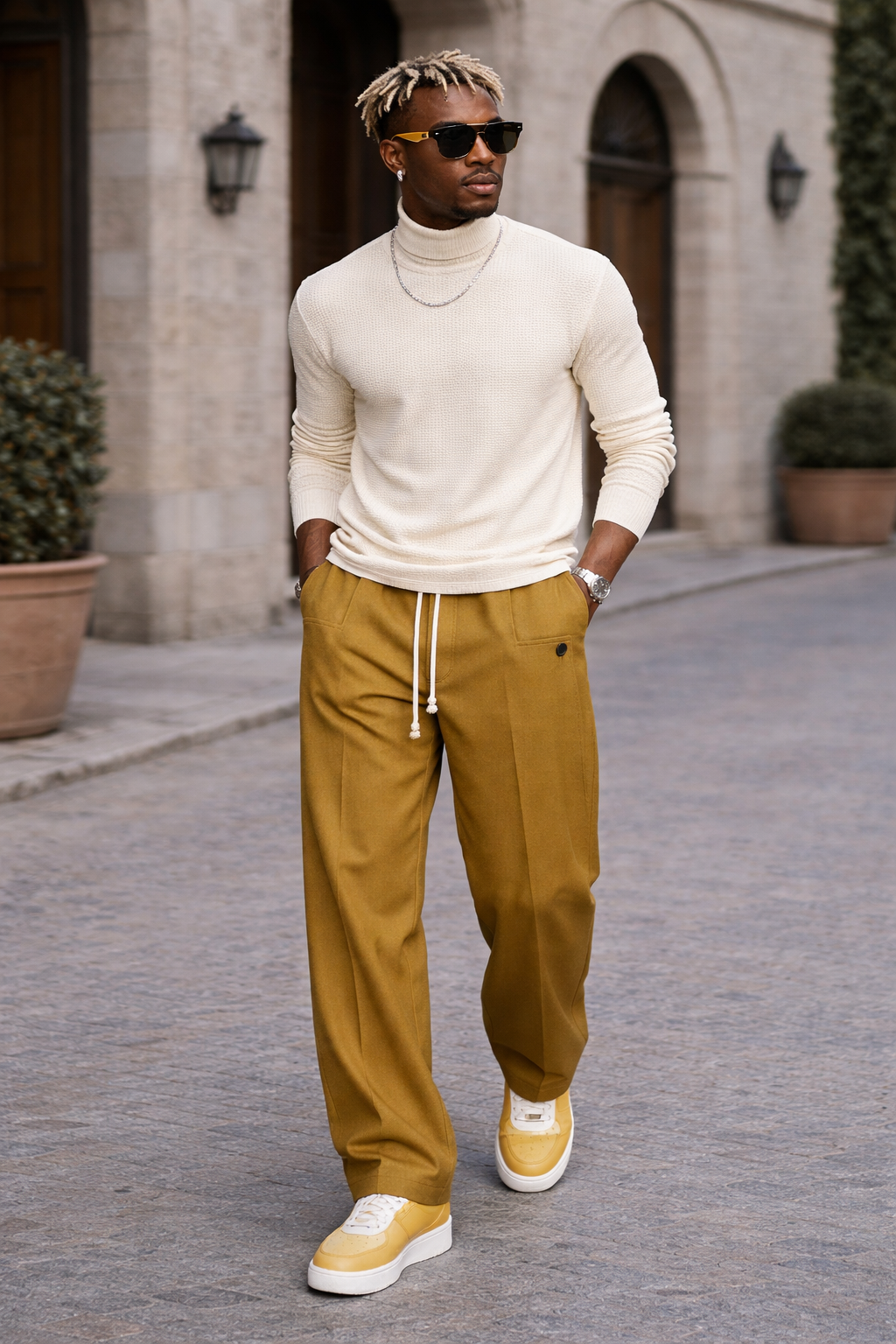 Marco - Pantalón Elegante con Cordón Ajustable