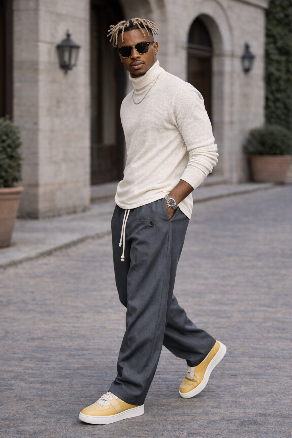 Marco - Pantalón Elegante con Cordón Ajustable