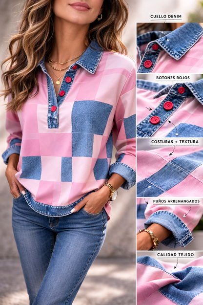 Maria | Blusa de cuadros