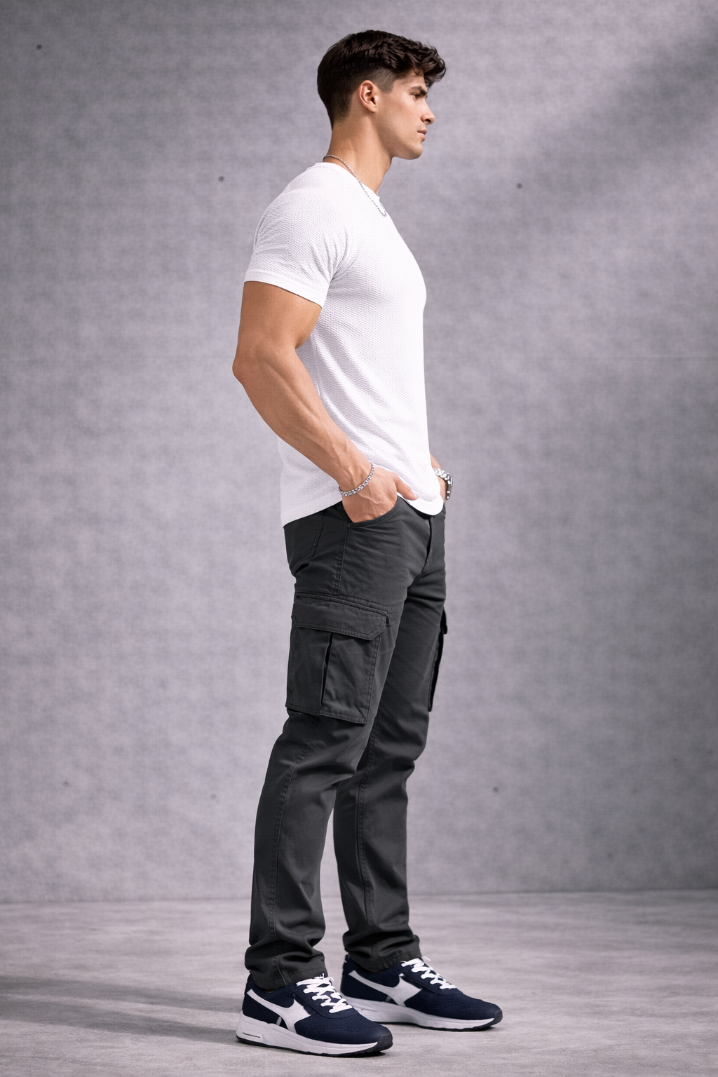 Niko | Pantalones cargo slim de estilo utilitario