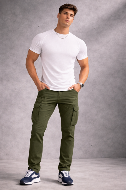 Niko | Pantalones cargo slim de estilo utilitario