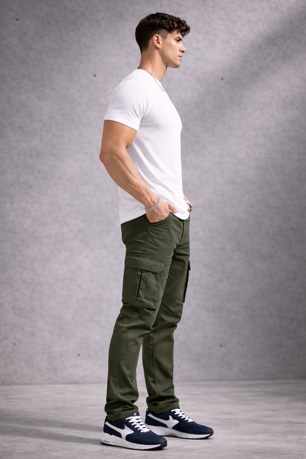 Niko | Pantalones cargo slim de estilo utilitario