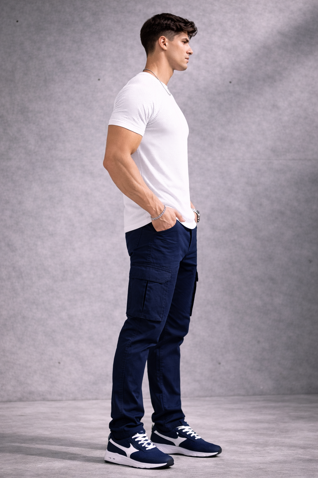 Niko | Pantalones cargo slim de estilo utilitario