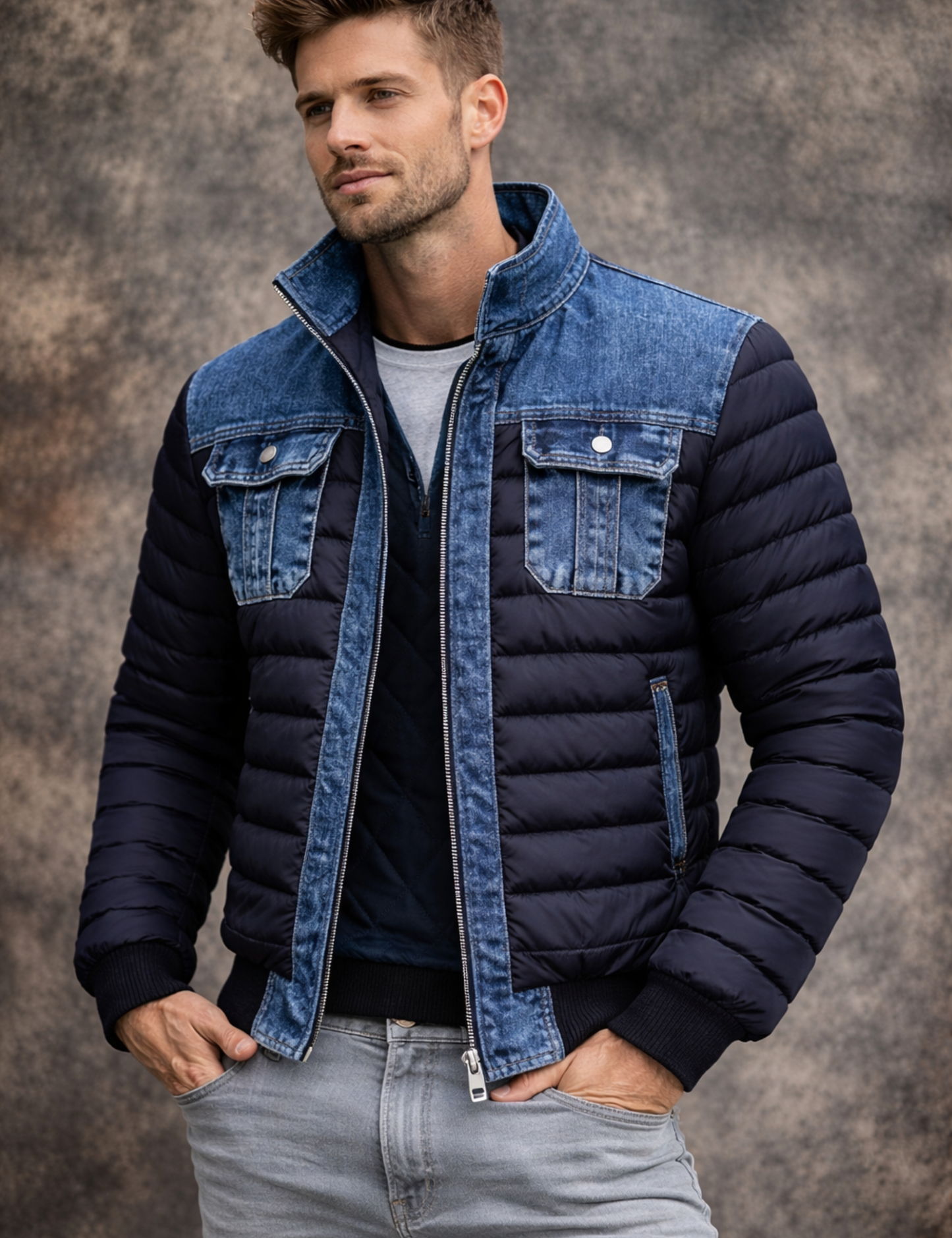 ADRIANO | CHAQUETA DOBLE DRIL CLÁSICA