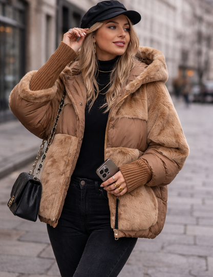 Aurea | Elegante chaqueta acolchada con capucha