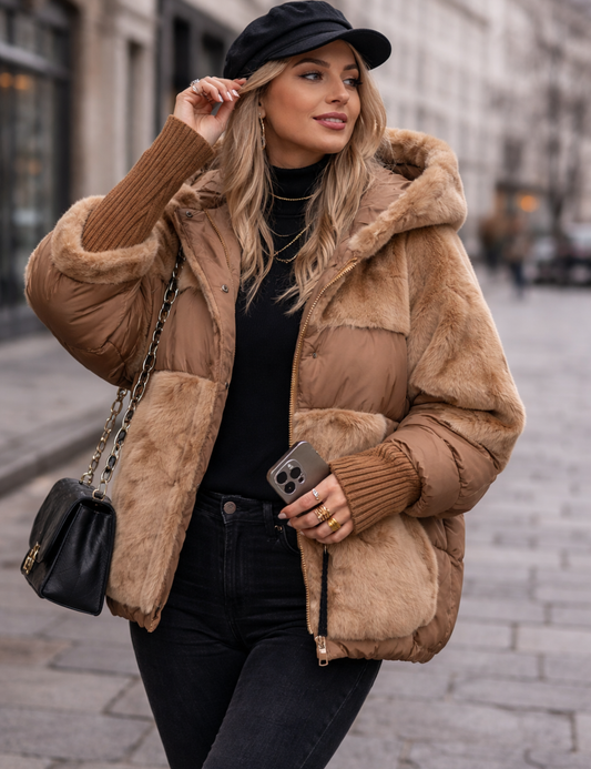 Aurea | Elegante chaqueta acolchada con capucha