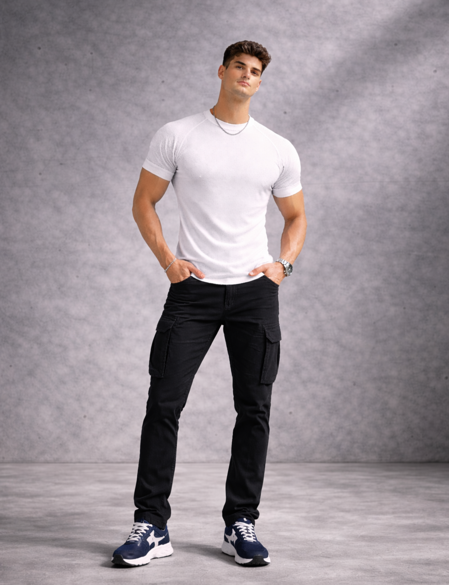 Niko | Pantalones cargo slim de estilo utilitario