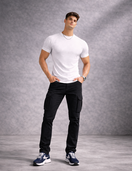 Niko | Pantalones cargo slim de estilo utilitario