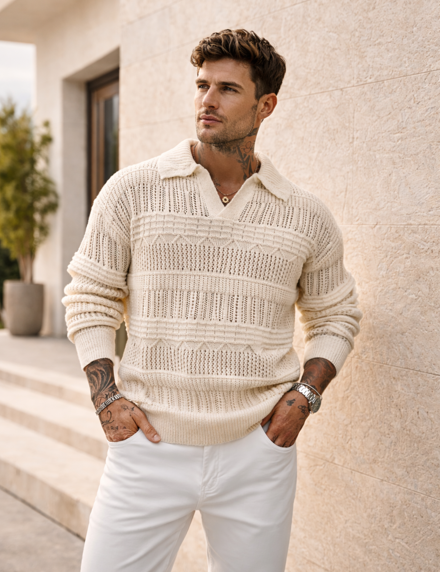 VICTOR | Suéter de punto texturizado premium