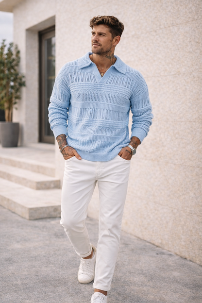 VICTOR | Suéter de punto texturizado premium