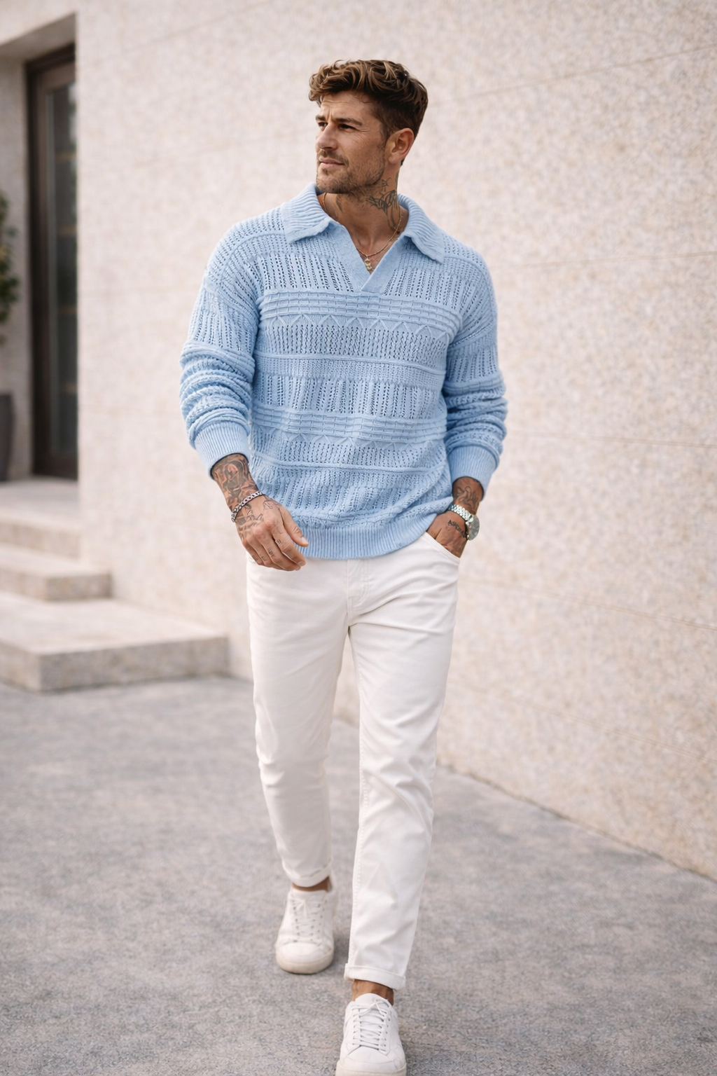 VICTOR | Suéter de punto texturizado premium