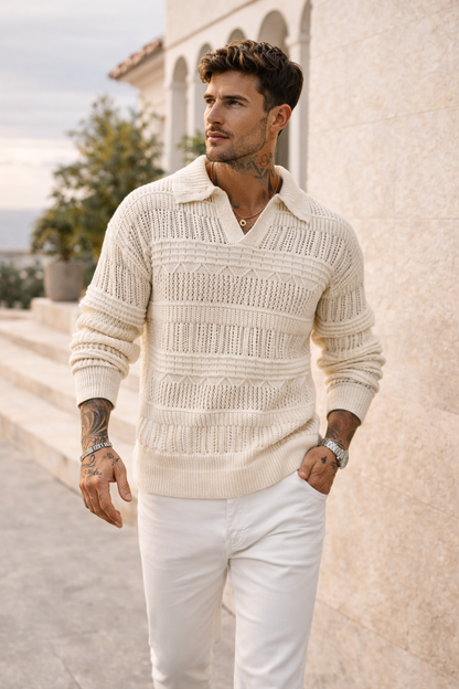 VICTOR | Suéter de punto texturizado premium