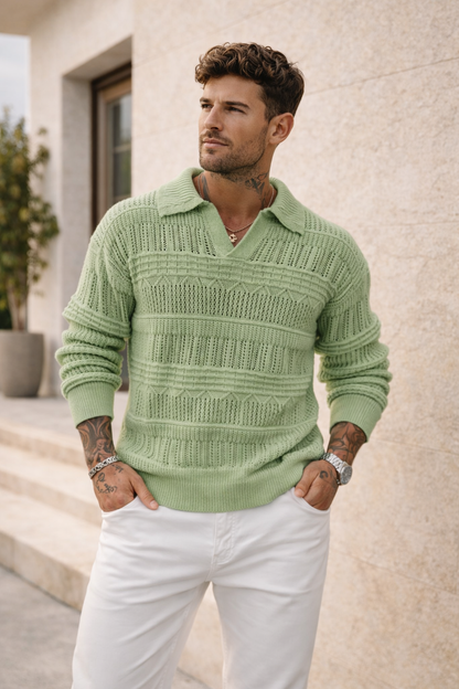 VICTOR | Suéter de punto texturizado premium