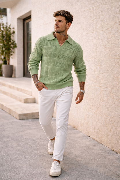 VICTOR | Suéter de punto texturizado premium